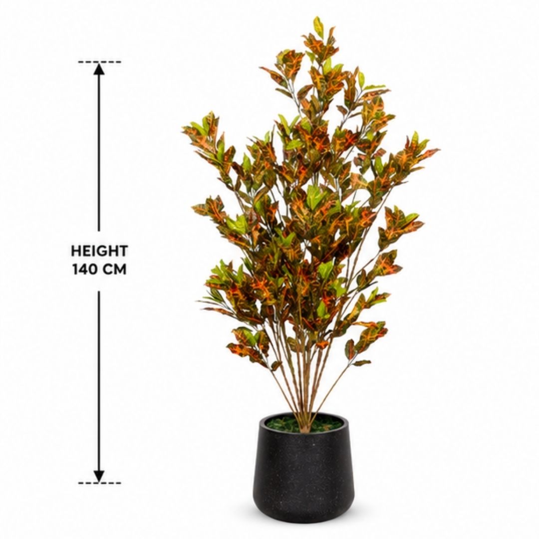 Elegant Artificial Croton Plant Tree Without Pot