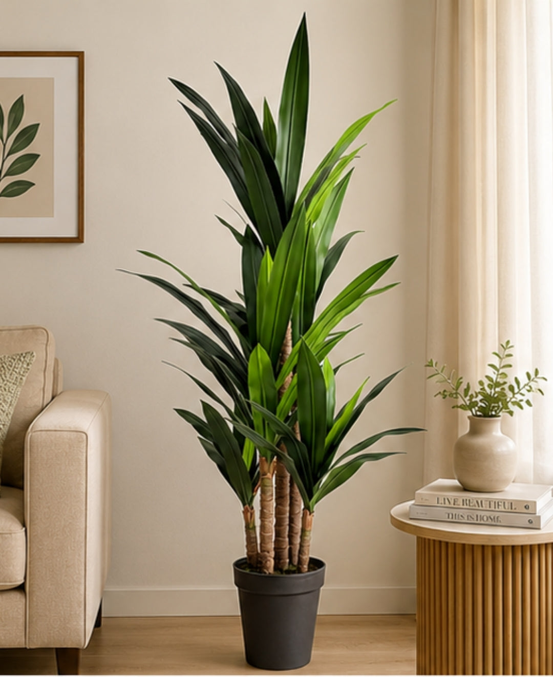 Luxury Artificial Multi Cane Dracaena Green Tree With Pot