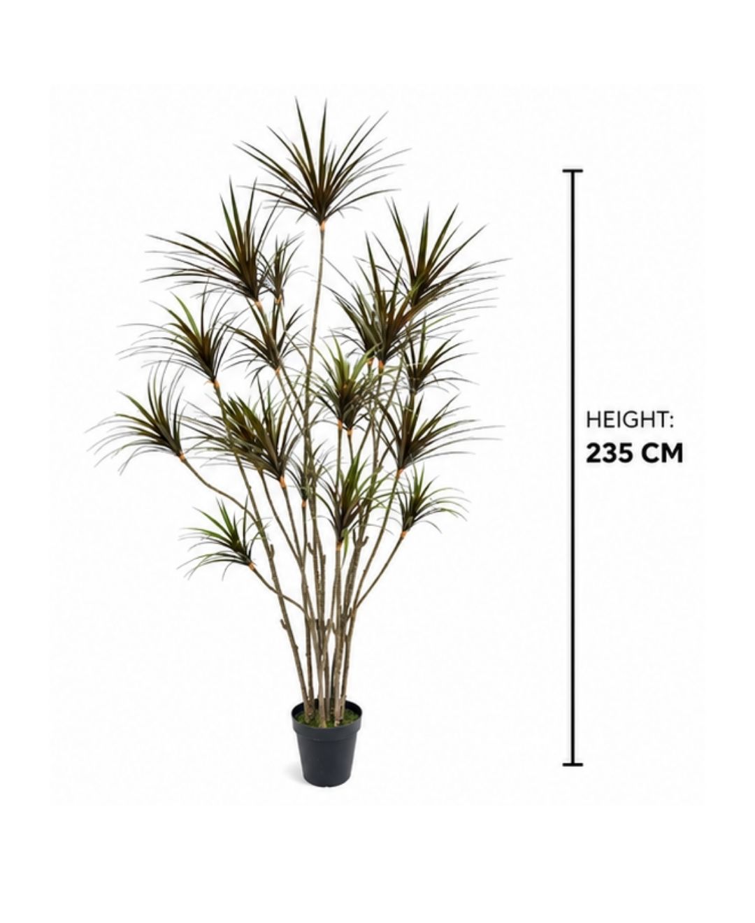 Realistic Faux Dracaena Dragon Red Green Tree With Pot-8 FT
