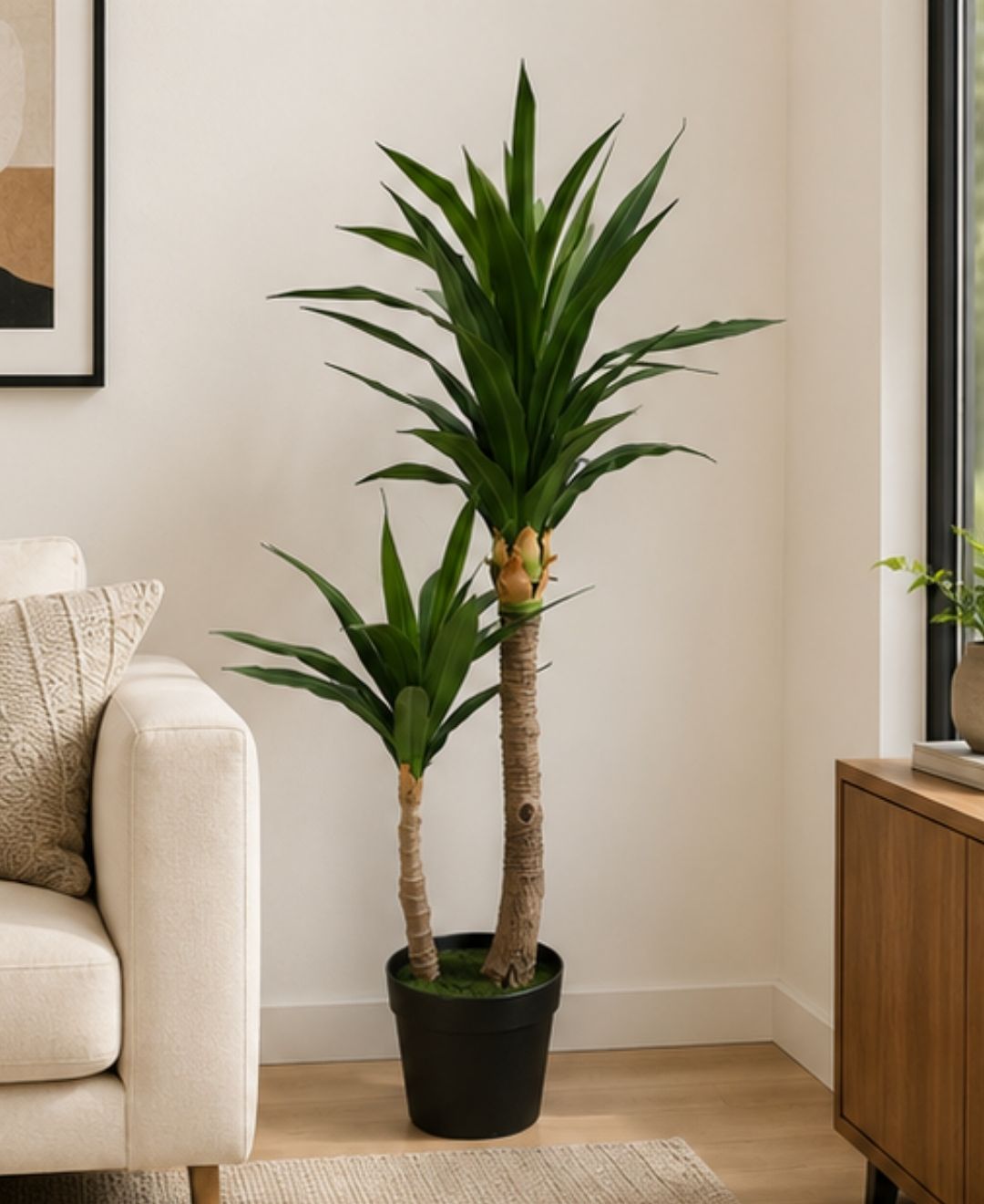 Premium Artificial Dracaena Green Plant With Pot-3.5 FT