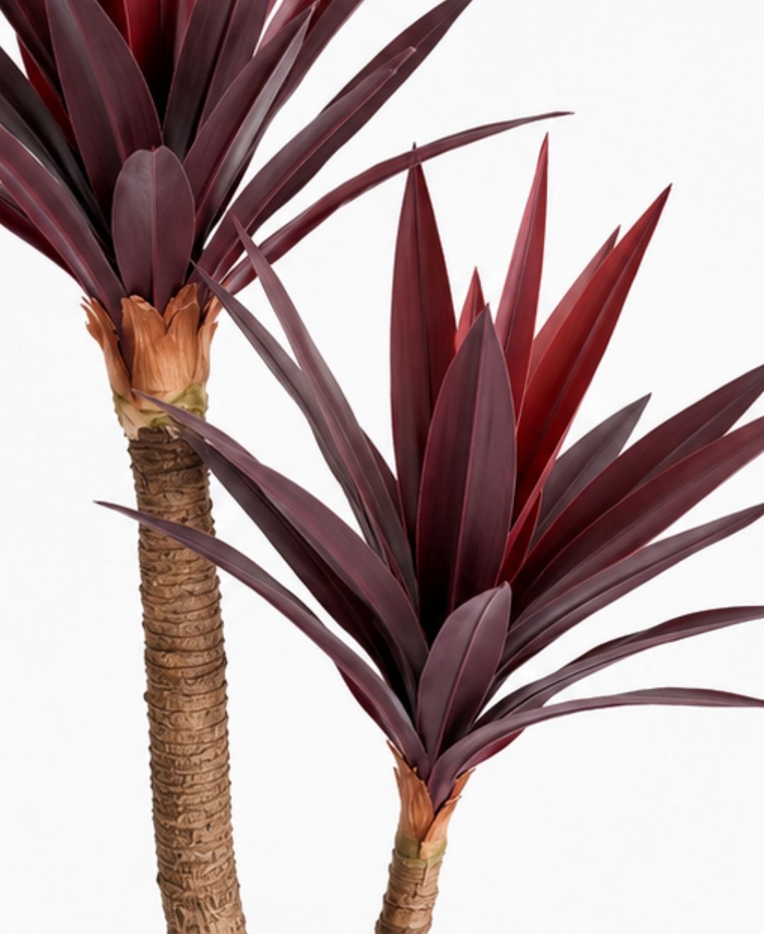 Premium Artificial Burgundy Red Green Dracaena Plant with Pot -3.5 FT