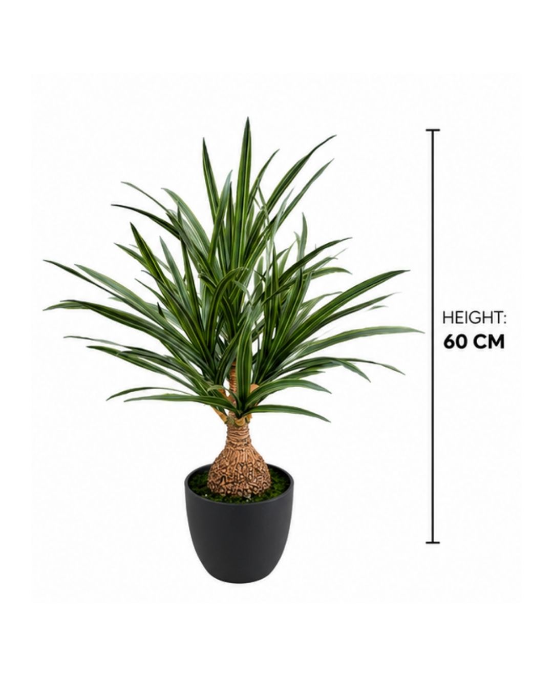 Compact Artificial Green Dracaena Plant With Pot-2 FT