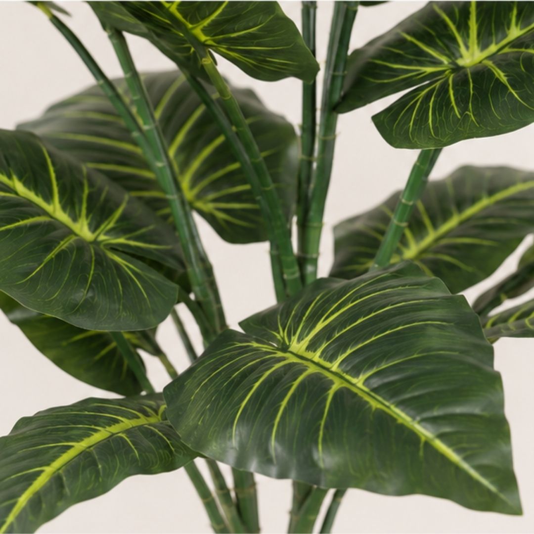 Compact Artificial Elephant Ear Plant Without Pot