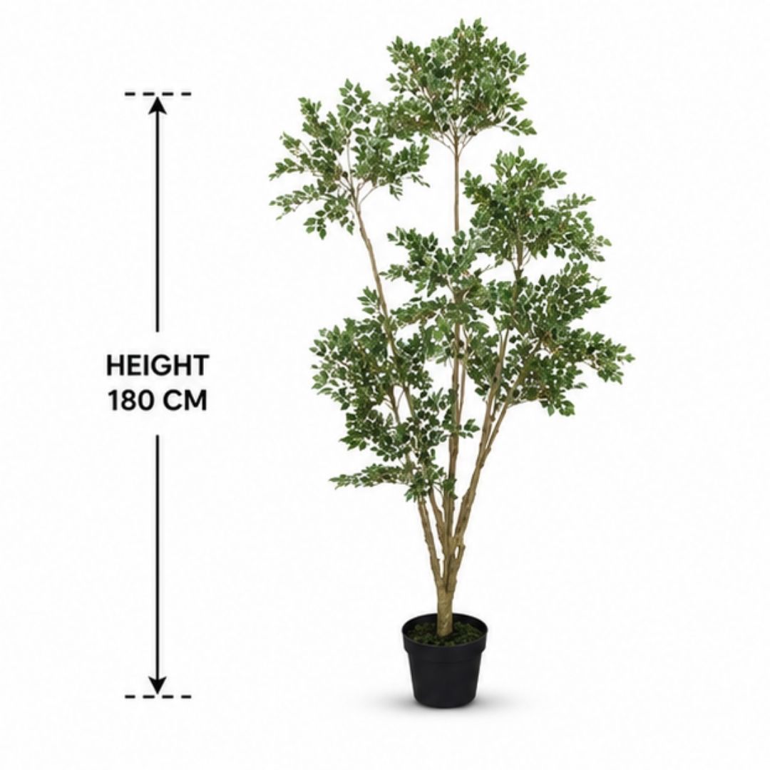 High Quality Faux Dracaena Reflexa Light Green Plant With Pot