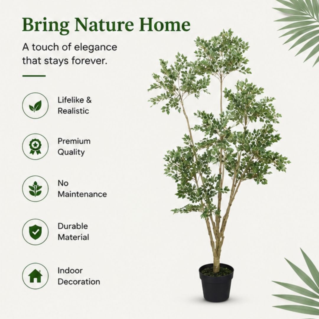 High Quality Faux Dracaena Reflexa Light Green Plant With Pot