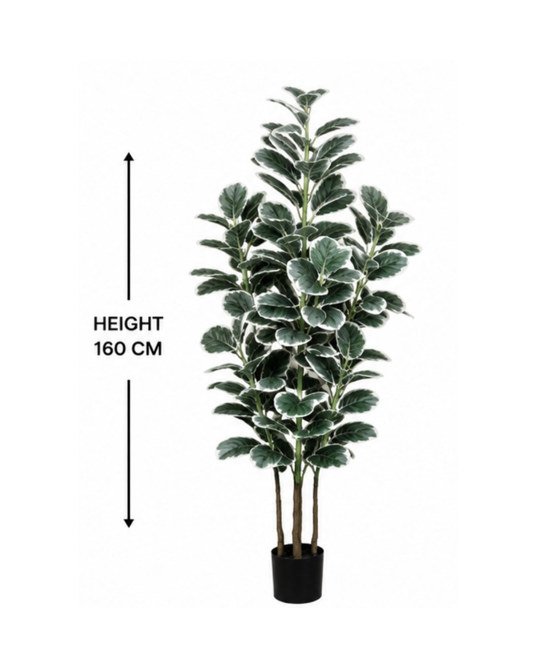 Premium Artificial Fiddle Leaf Fig Green Plant With Pot- 5FT
