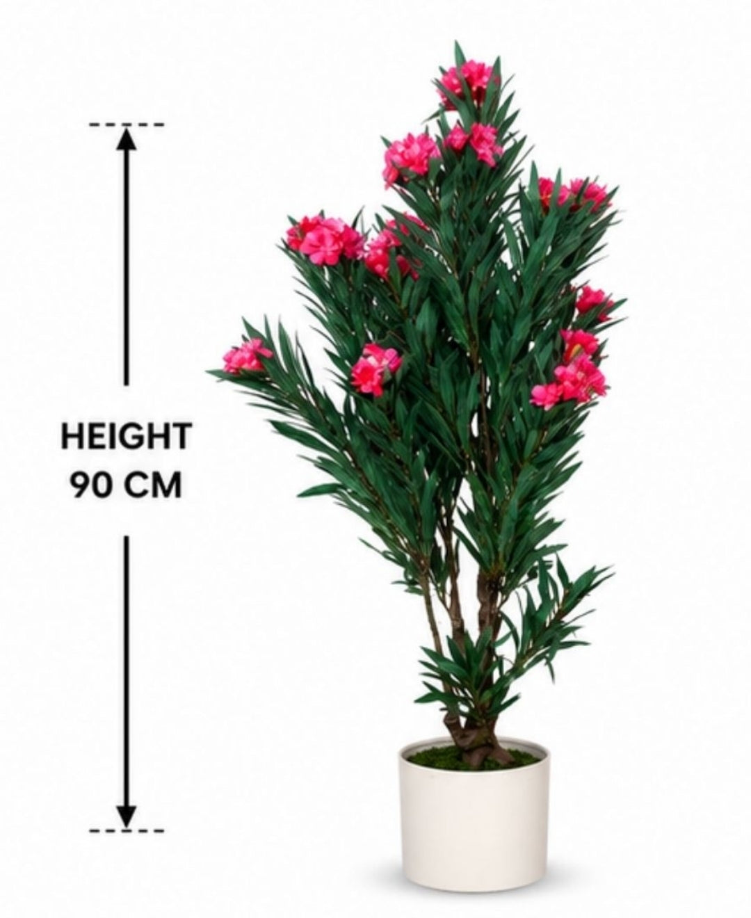 Luxe Artificial Oleander Pink Flower Plant With Pot
