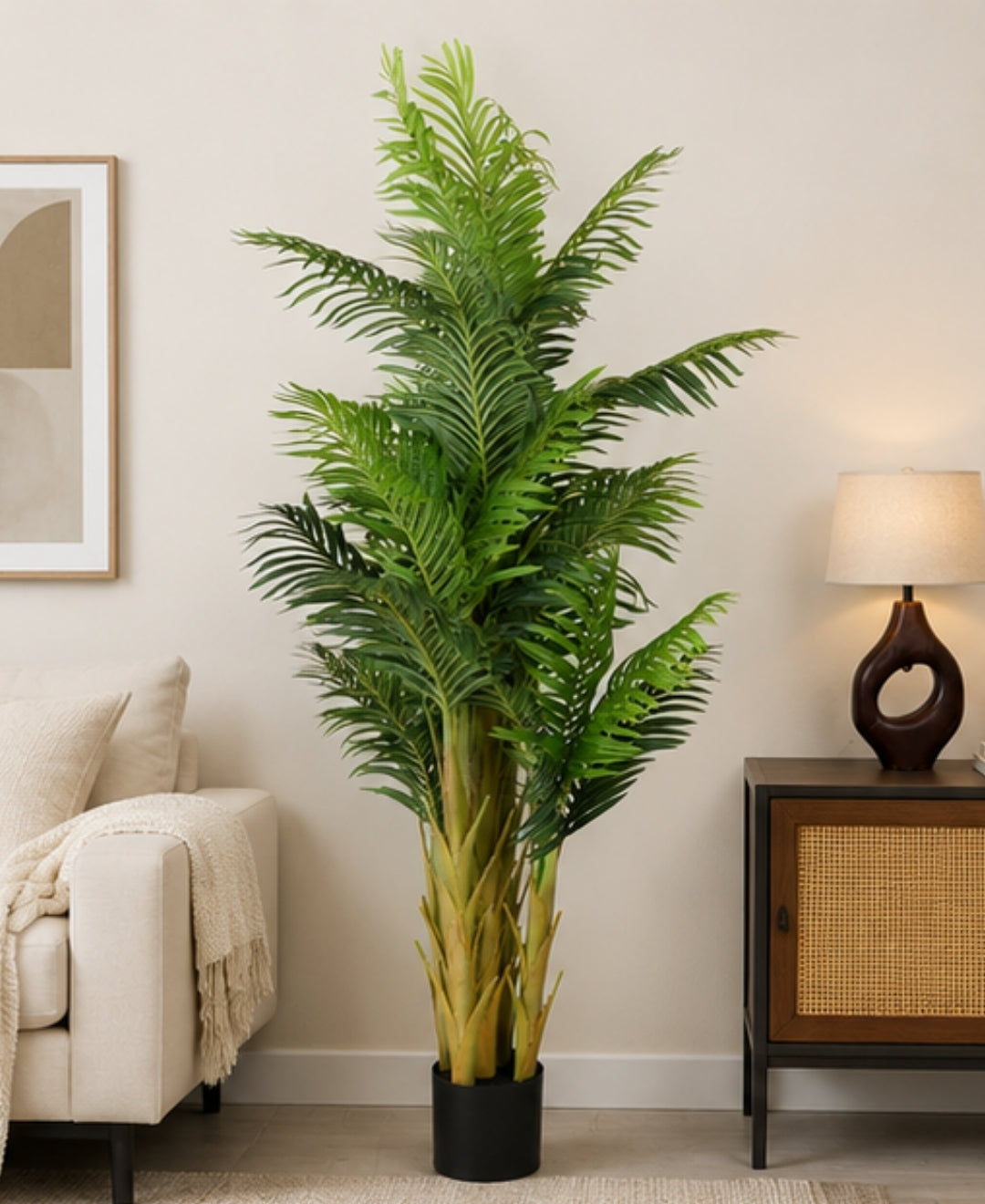 Luxury Artificial Areca Palm Tree With Pot - 6FT
