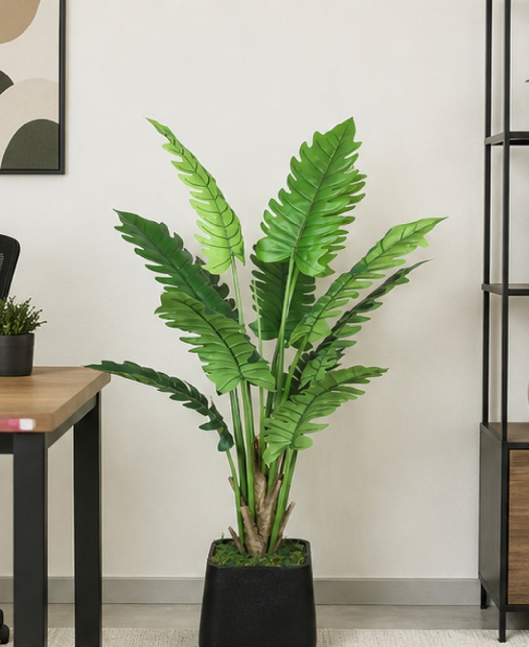 Premium Artificial Philodendron Selloum Plant- 4.5FT Without Pot