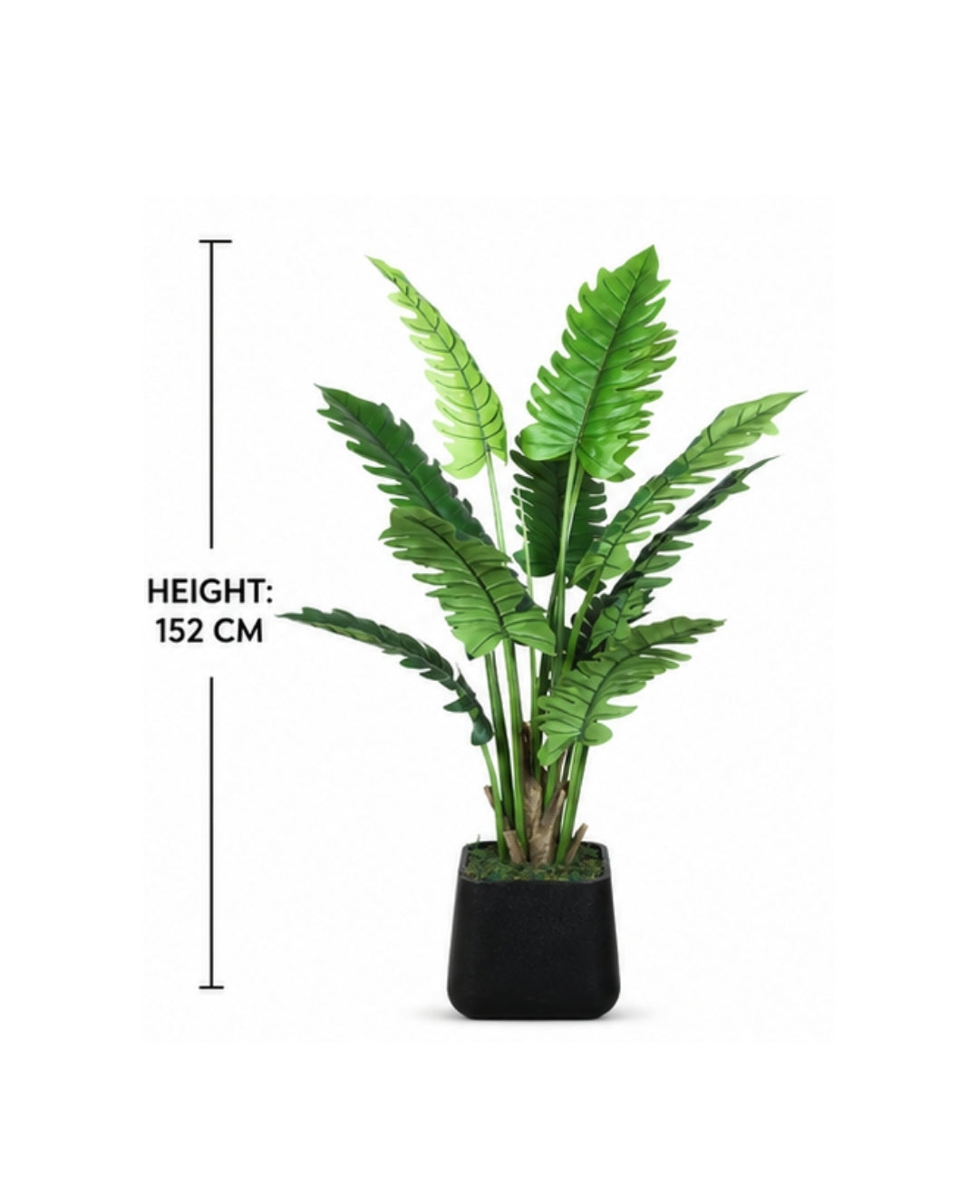Premium Artificial Philodendron Selloum Plant- 4.5FT Without Pot