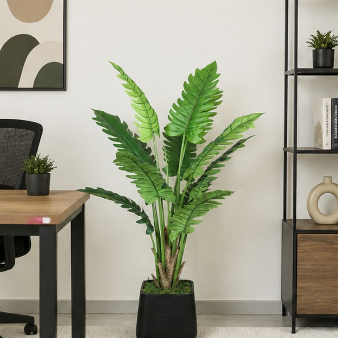 Split Leaf Philodendron Faux Plant Without Pot- 4FT