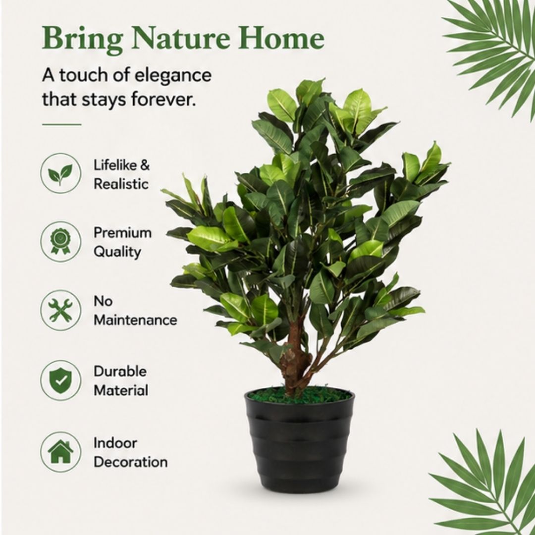 Compact Artificial Quercus Tree Without Pot