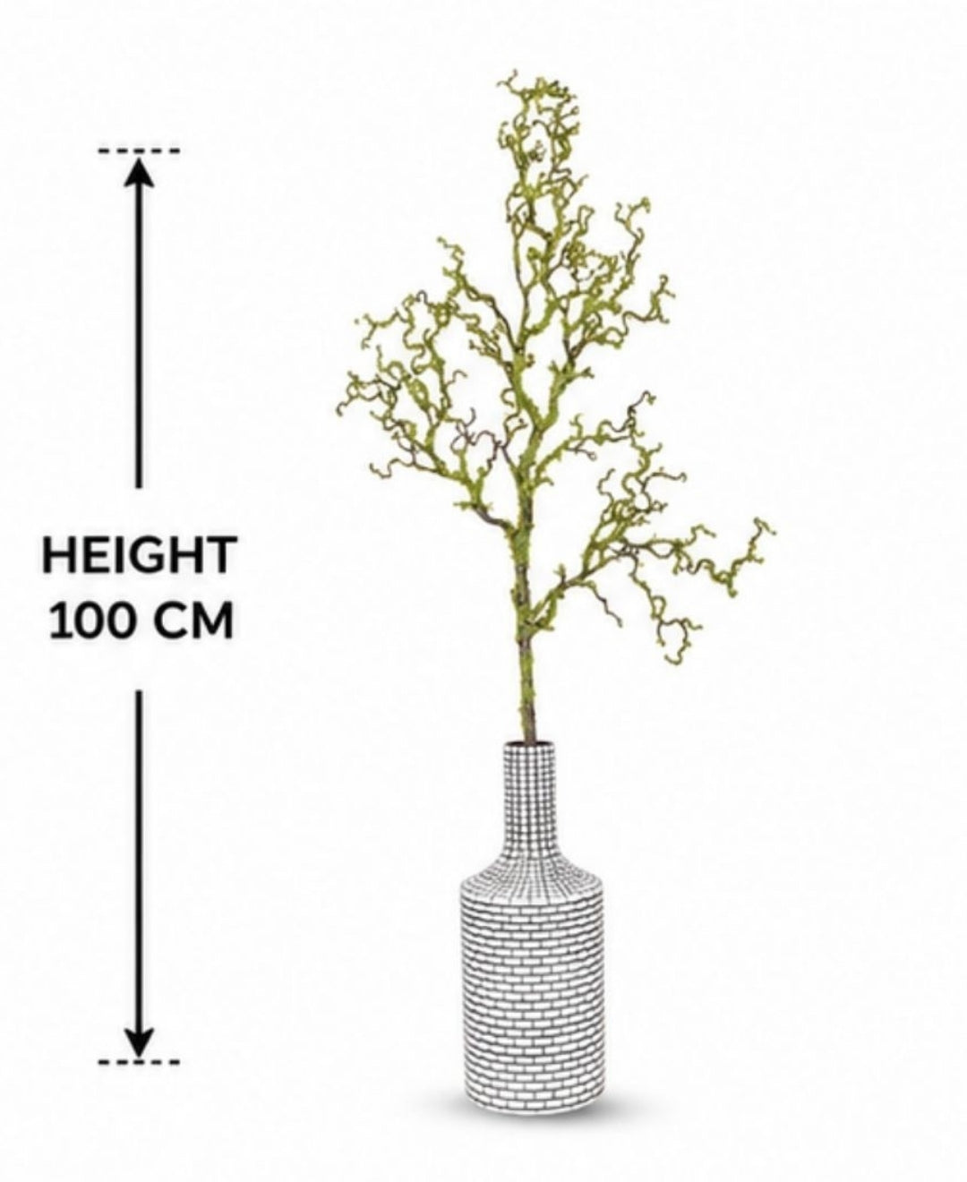Premium Faux Curly Willow Decorative Branch Without Pot-3FT