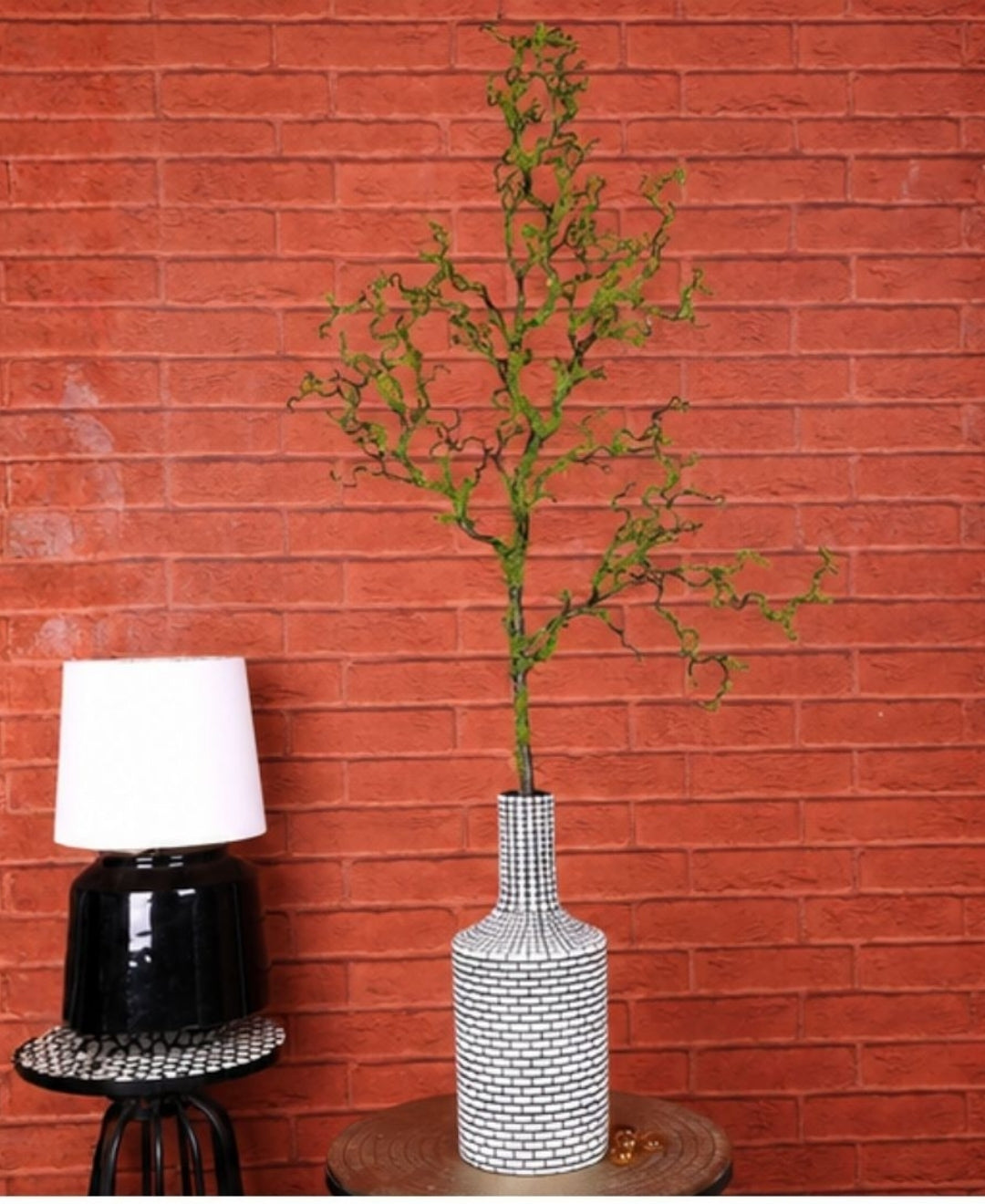 Premium Faux Curly Willow Decorative Branch Without Pot-3FT