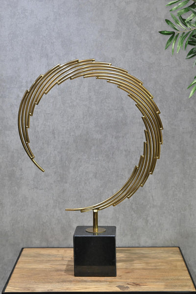 Curved Gold Rods Metal Sculpture Artifacts for your Home or Office Decor-Large