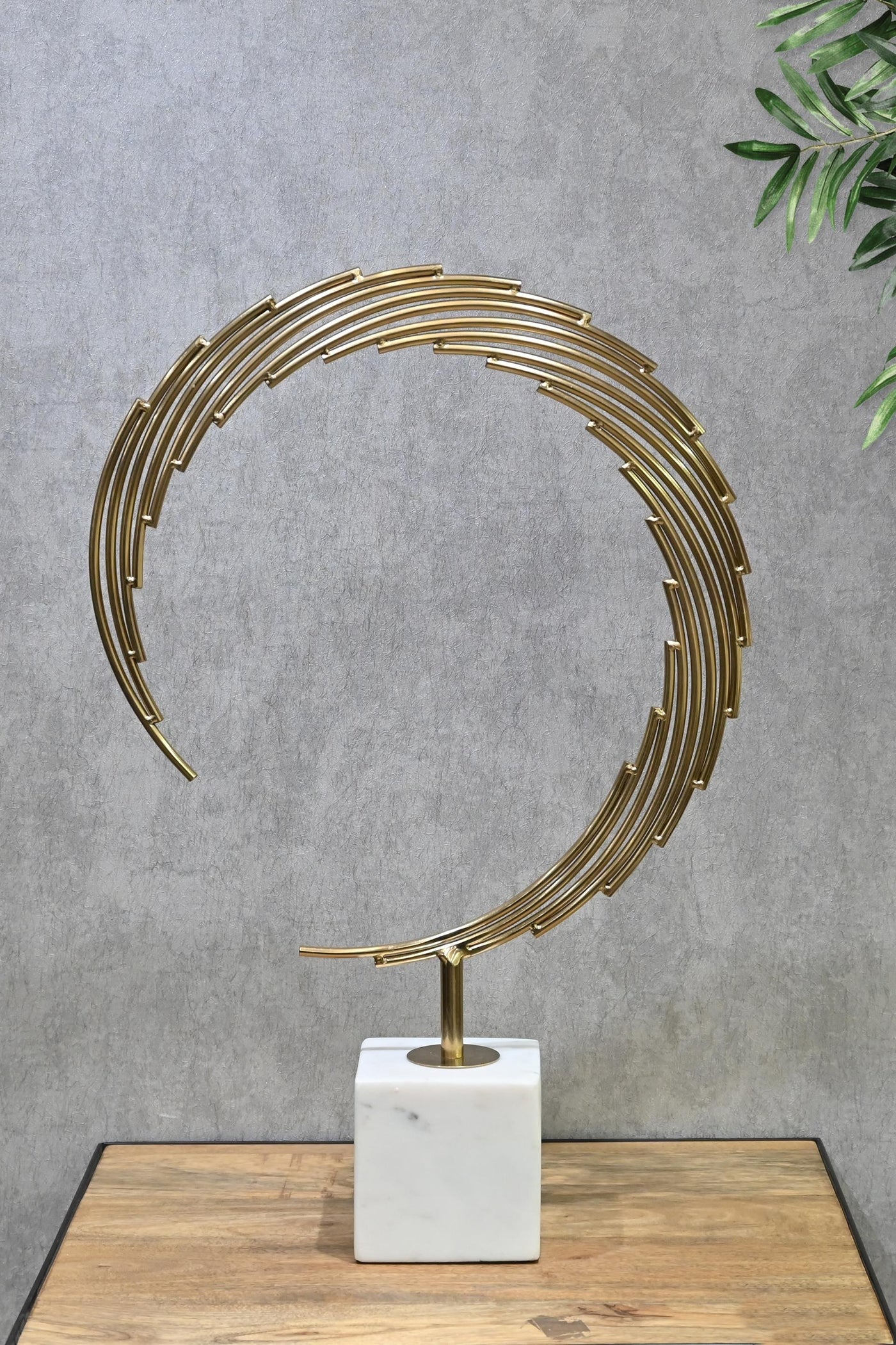 Curved Gold Rods Metal Sculpture Artifacts for your Home or Office Decor-Large
