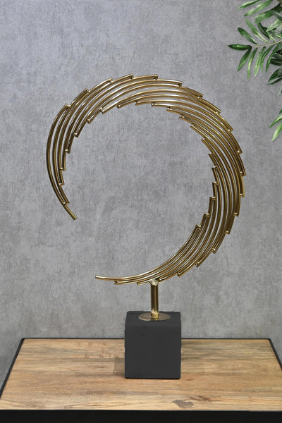 Curved Gold Rods Metal Sculpture Artifacts for your Home or Office Decor-Small