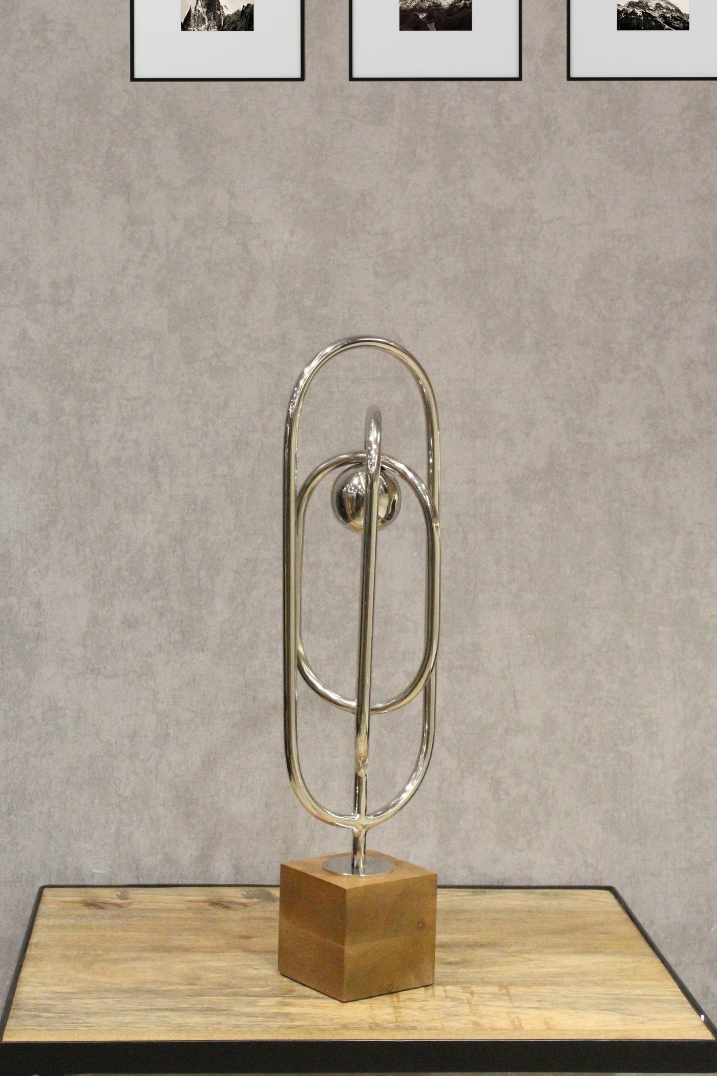 Splendid Dastkari Metal Oval Ring Table Accent-Small