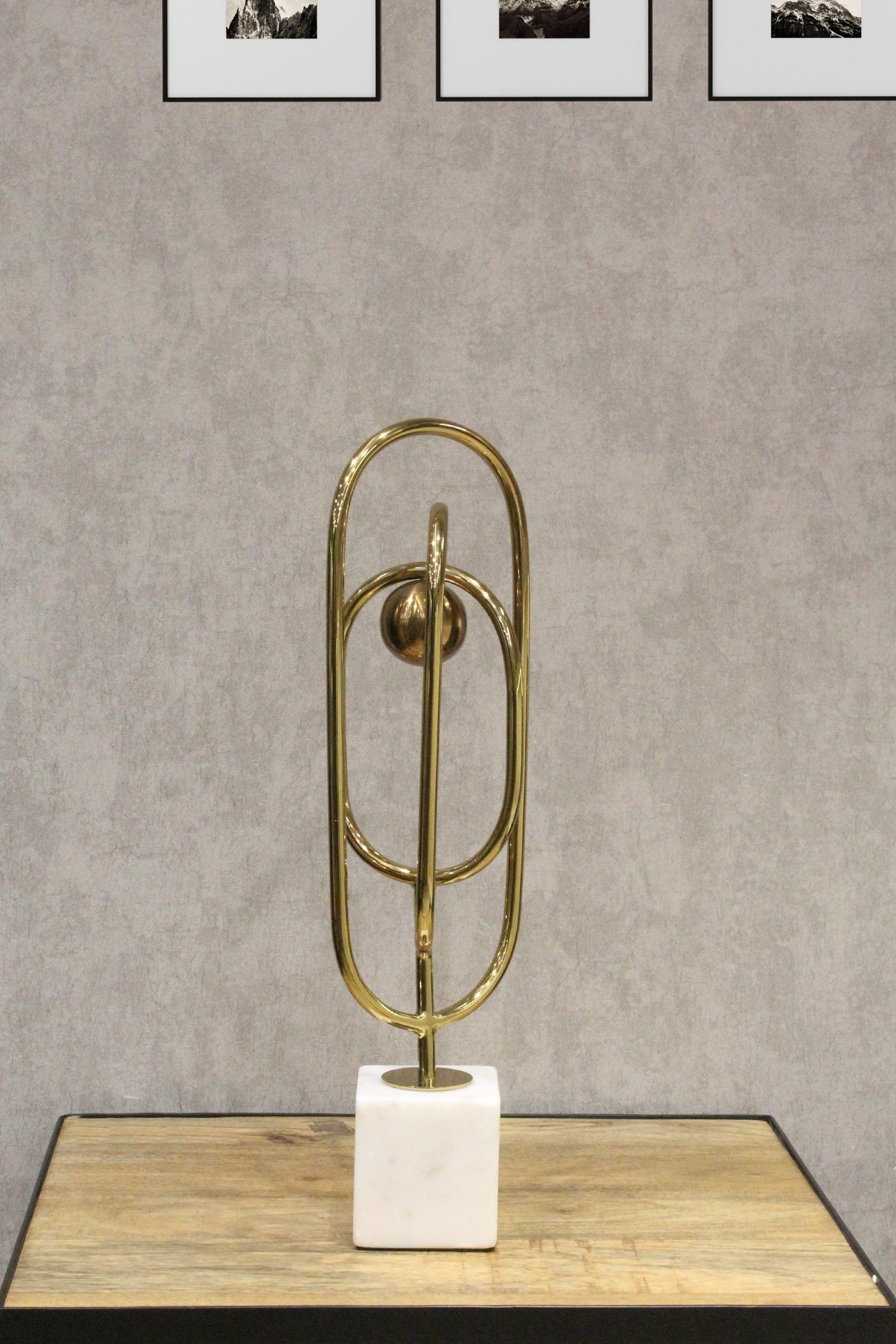 Splendid Dastkari Metal Oval Ring Table Accent-Small