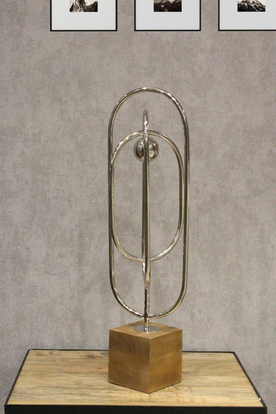 Splendid Dastkari Metal Oval Ring Table Accent-Large