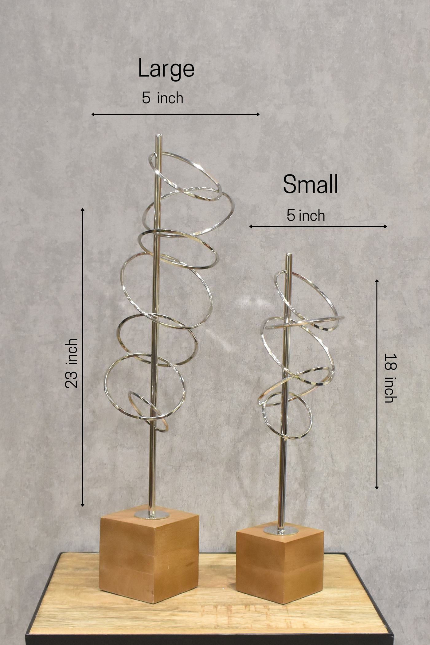 Modern Circles Floor Metal Sculpture for your home or office decor-Small