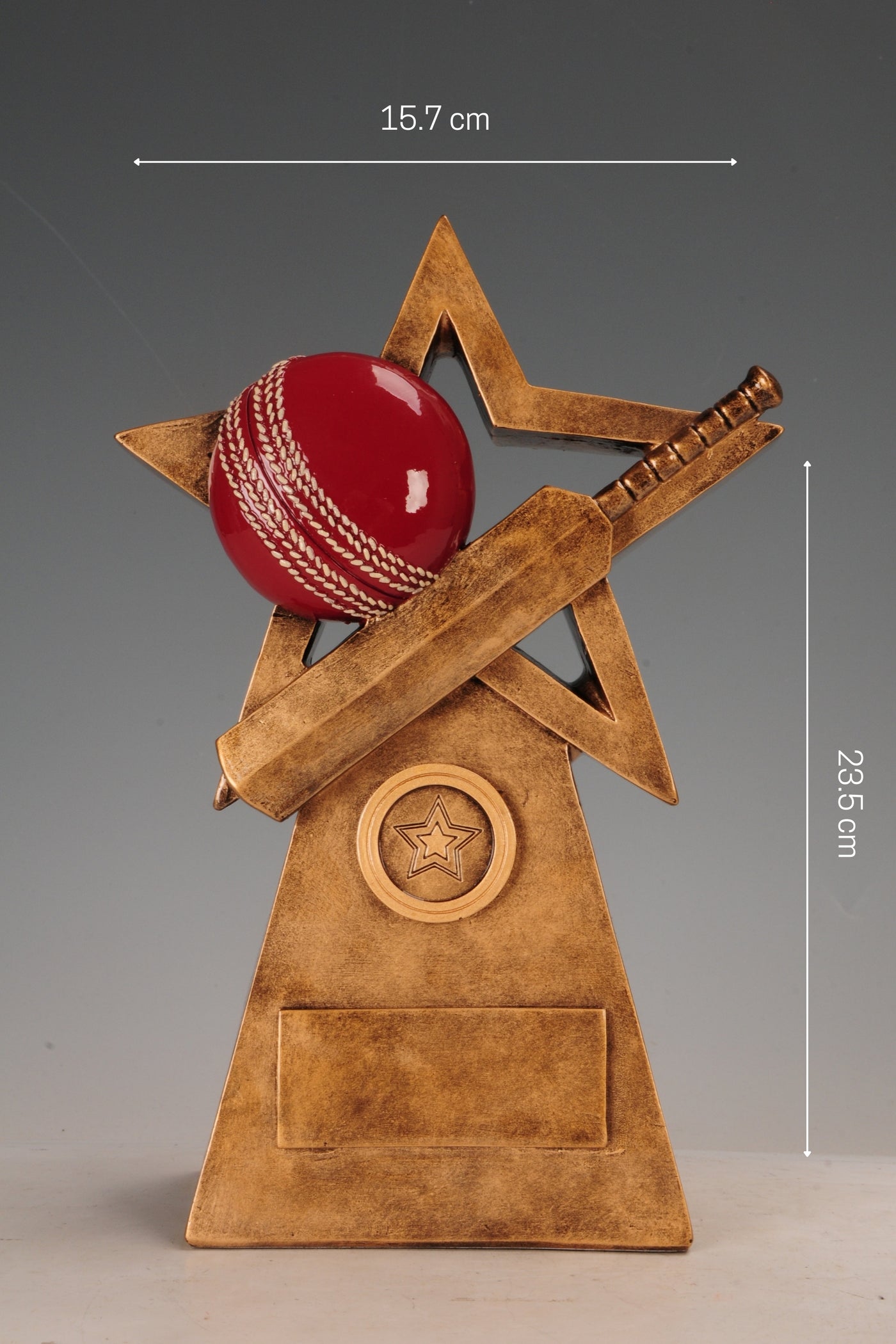 Cricket Ball/Bat on Star and Pyramid showpiece for your home or office Decor
