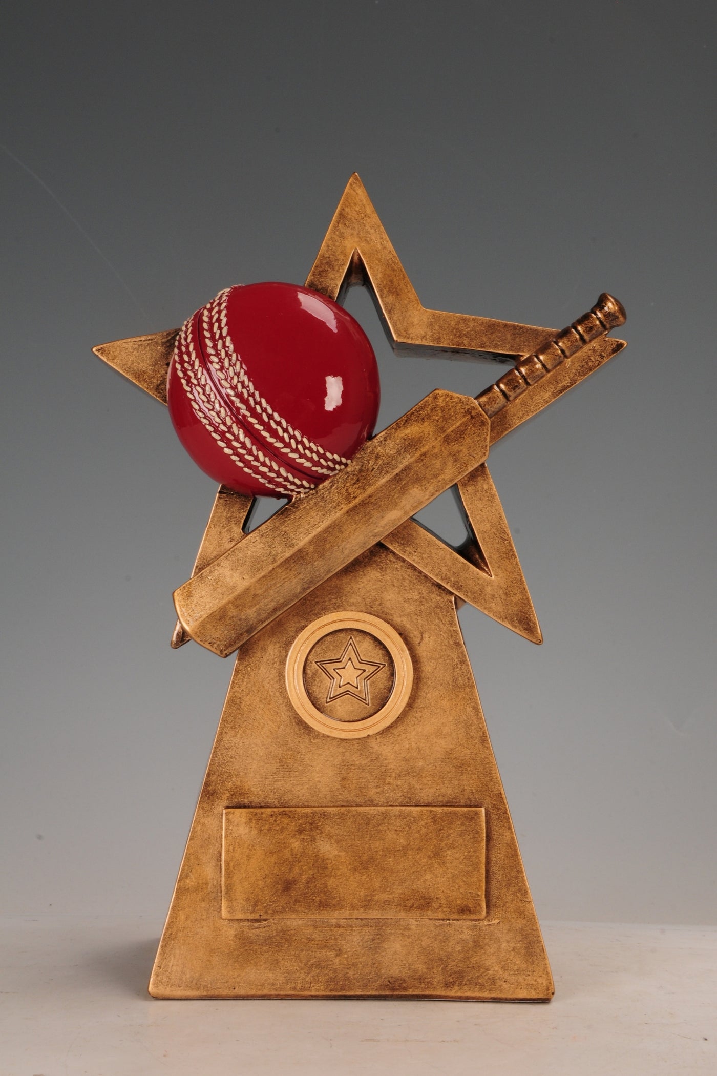 Cricket Ball/Bat on Star and Pyramid showpiece for your home or office Decor
