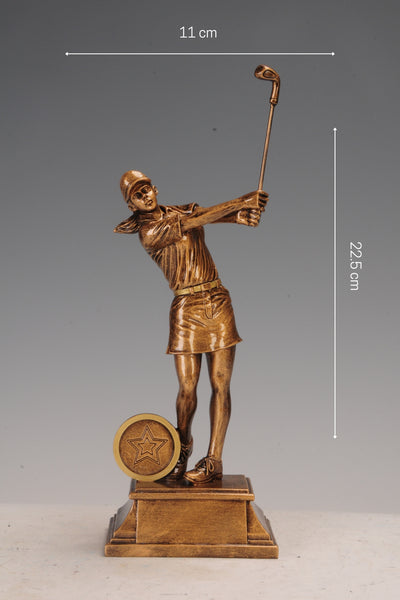 Female Swinging Golf Statue for your home or office decor