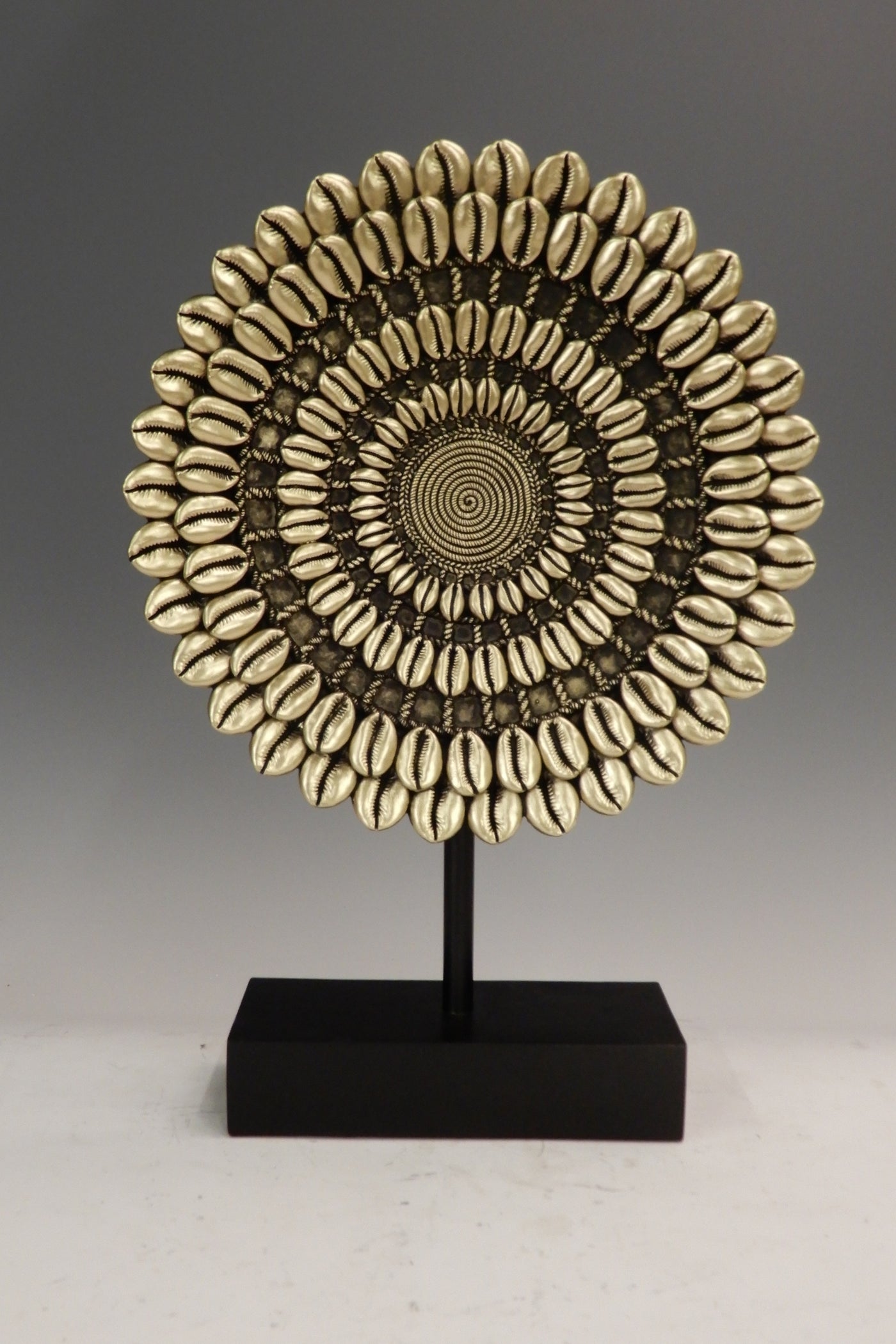 Cowry Shell Sculpture on a stand for your home or office decor