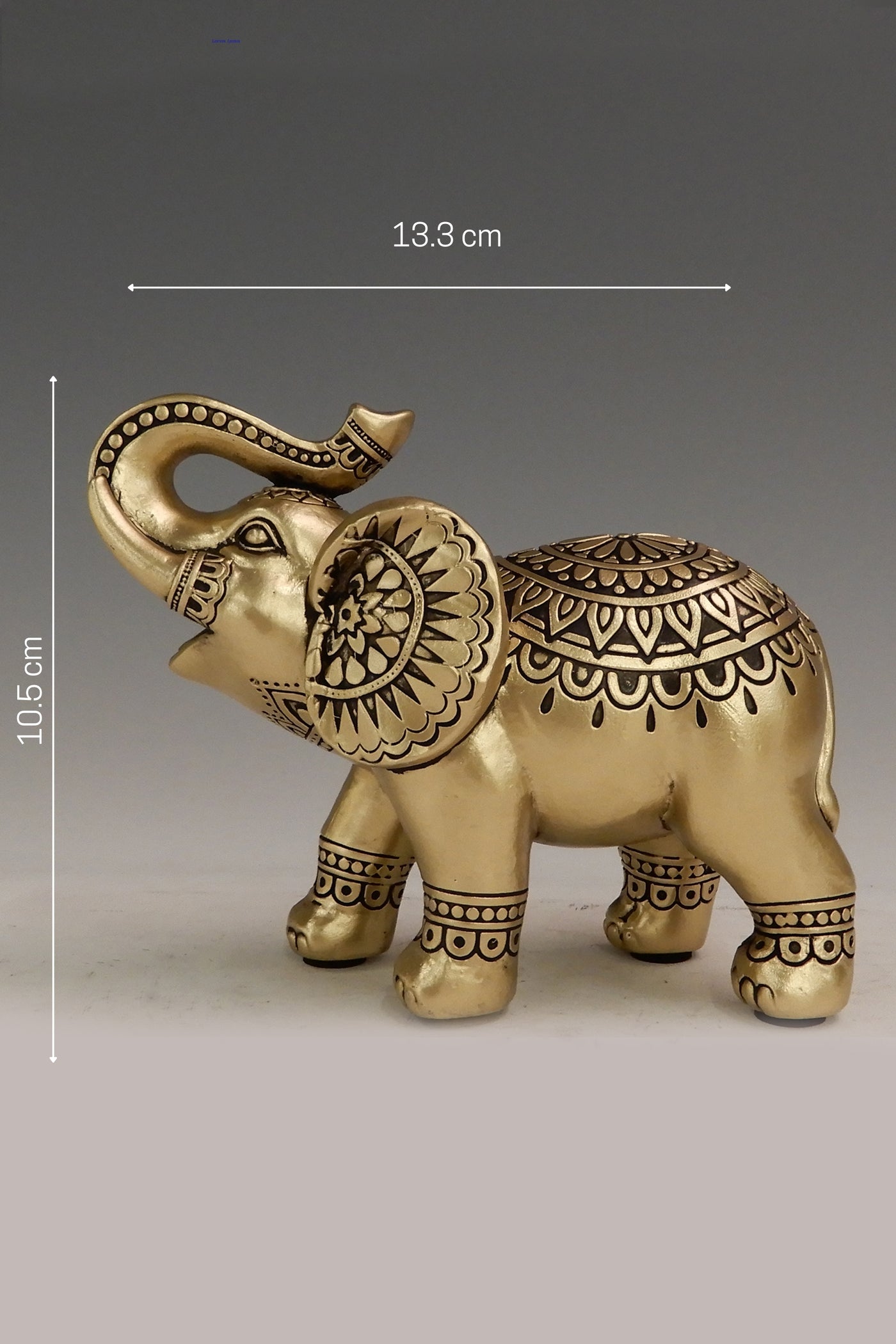 Golden resin elephant statue for your home or office decor