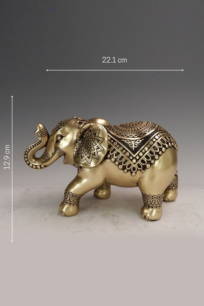 Beautiful Golden resin elephant statue for your home or office decor
