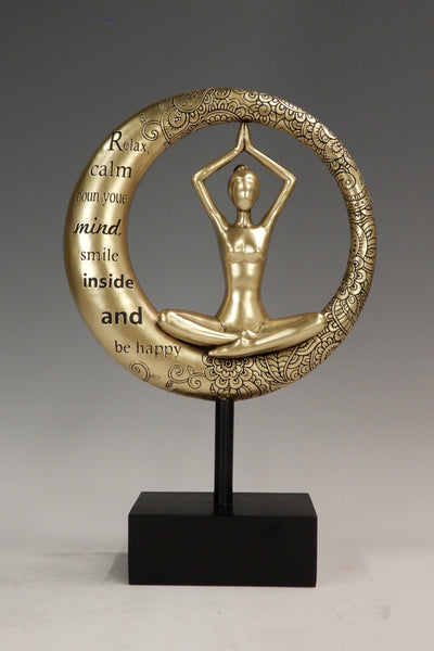 Modern Abstract Art Resin  Namaskar asana  Yoga Pose lady Statue for your home or office decor