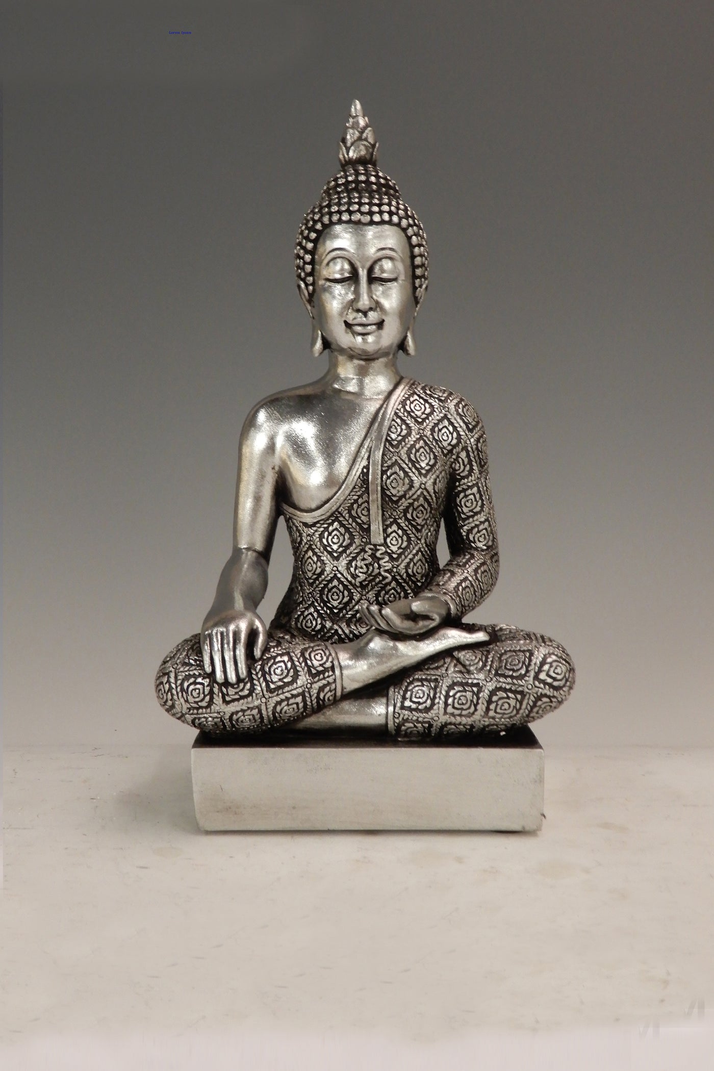 Silver colour Gautam Buddha Bhumisparsha Mudra of Statue for your home or office decor