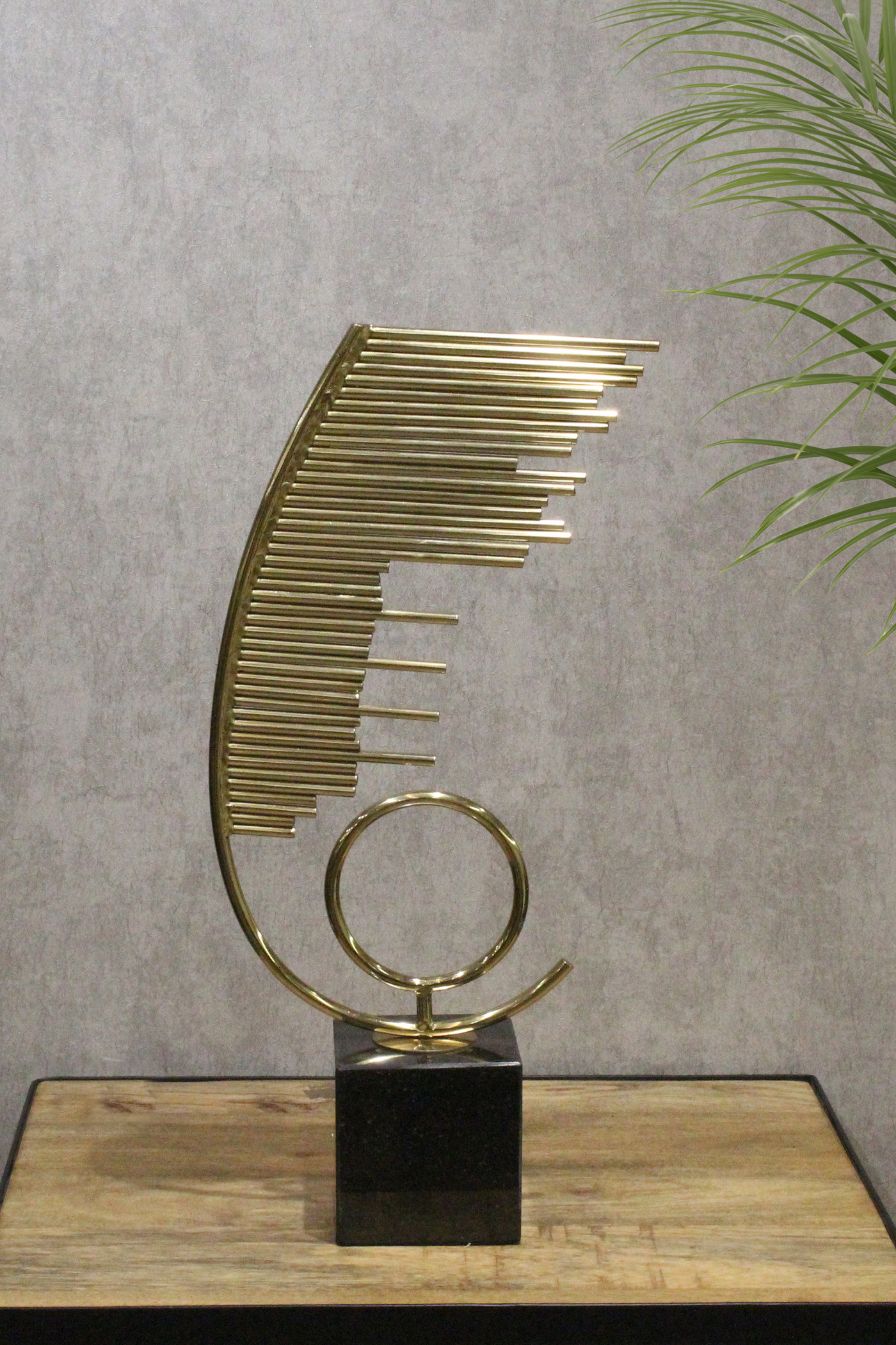 Horizontal shape metal sculpt artifact for your home or office-Small