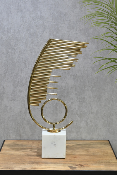 Horizontal shape metal sculpt artifact for your home or office-Small