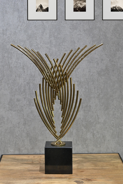 Crosscurrents Sculpture metal artifact for your Home or Office Decor-Small