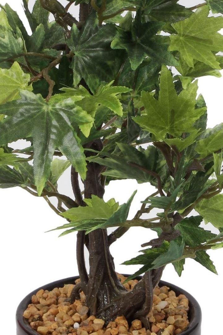 Artificial Croton Bonsai with Ceramic Pot