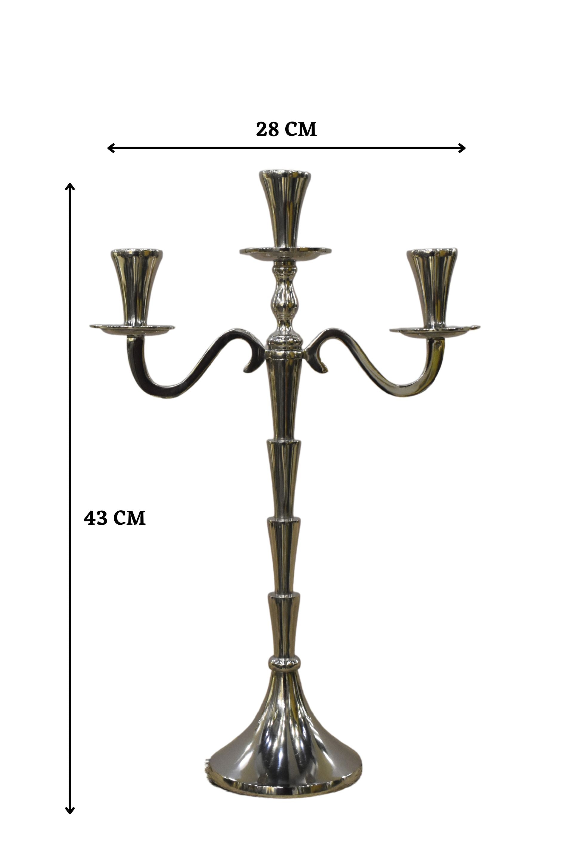 Golden 3-Arm Candelabra - Gold