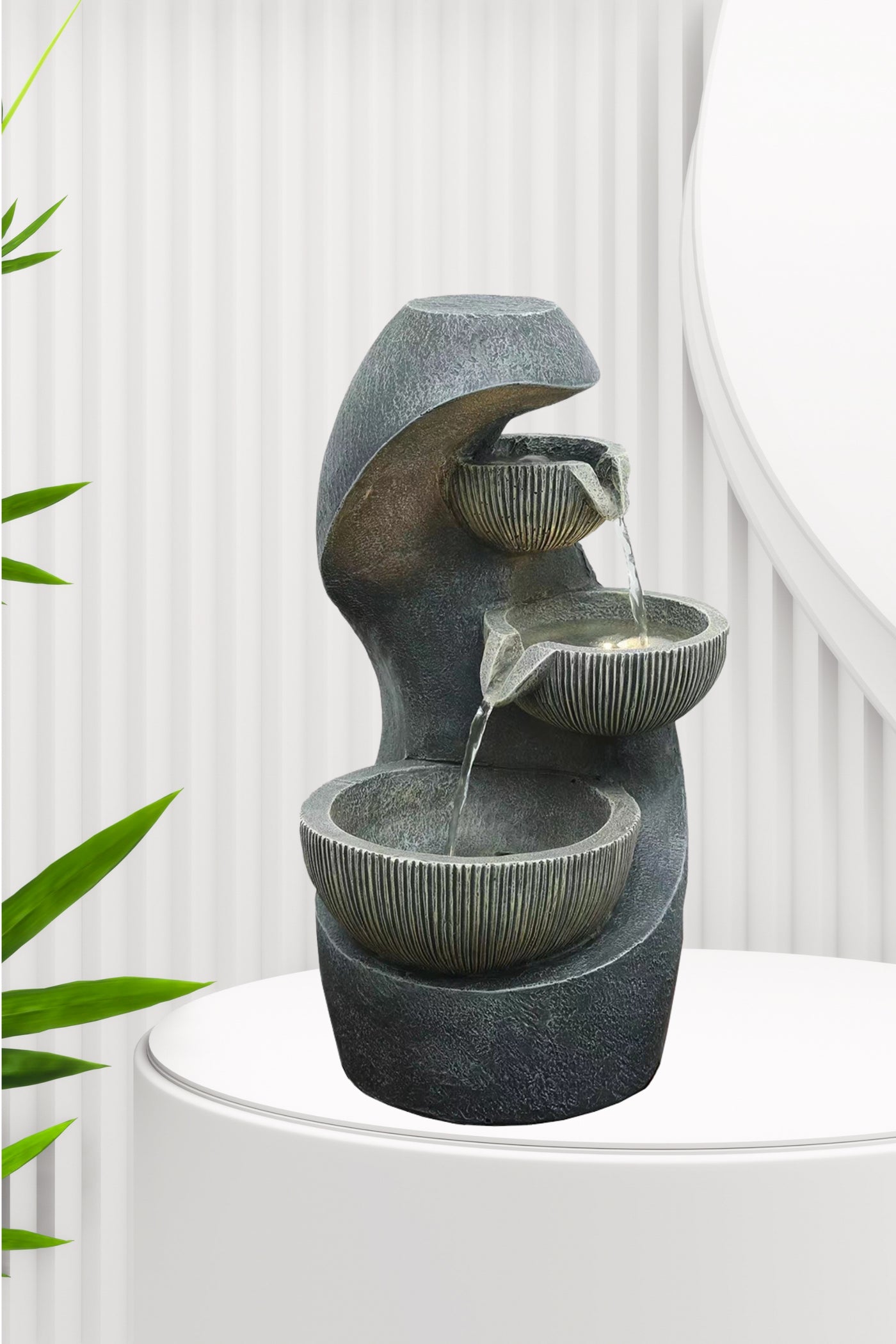 3-Bowl Fountain For Home Indoor Décor