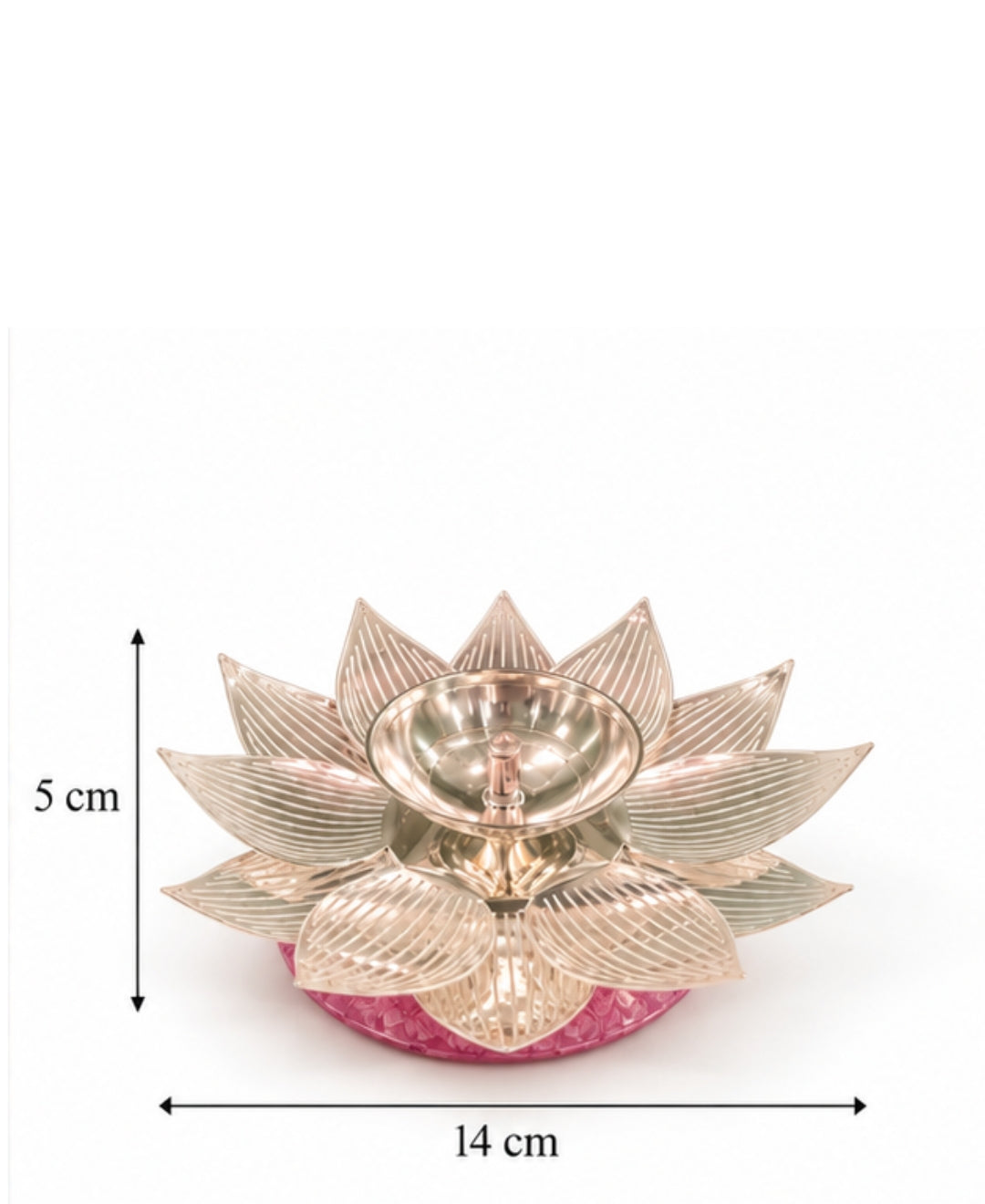 Kamal Jyoti Diya with Gift Box – lilac pink Base