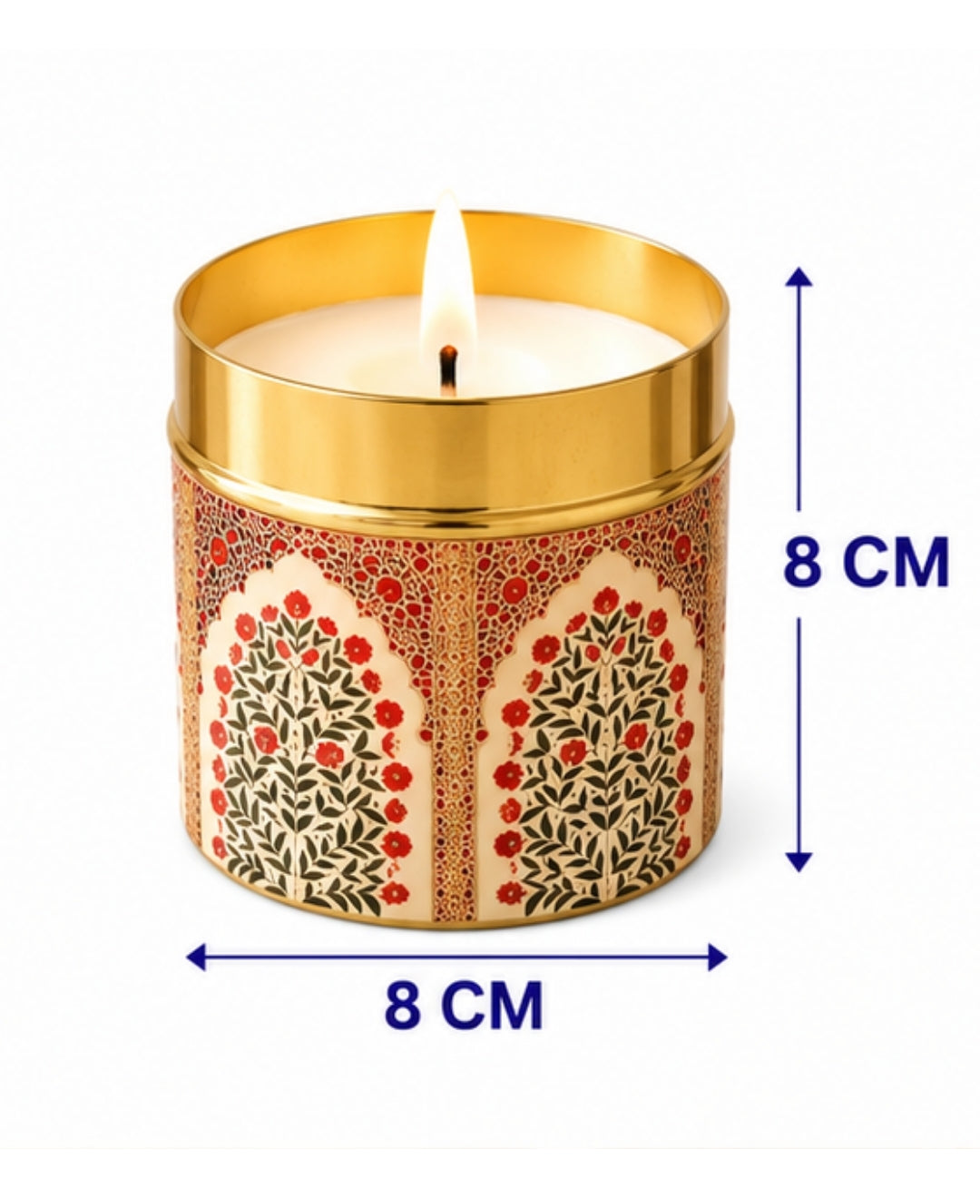 Imperial Mughal Arch Lidded Tin Premium Gift Candle – Set of 2