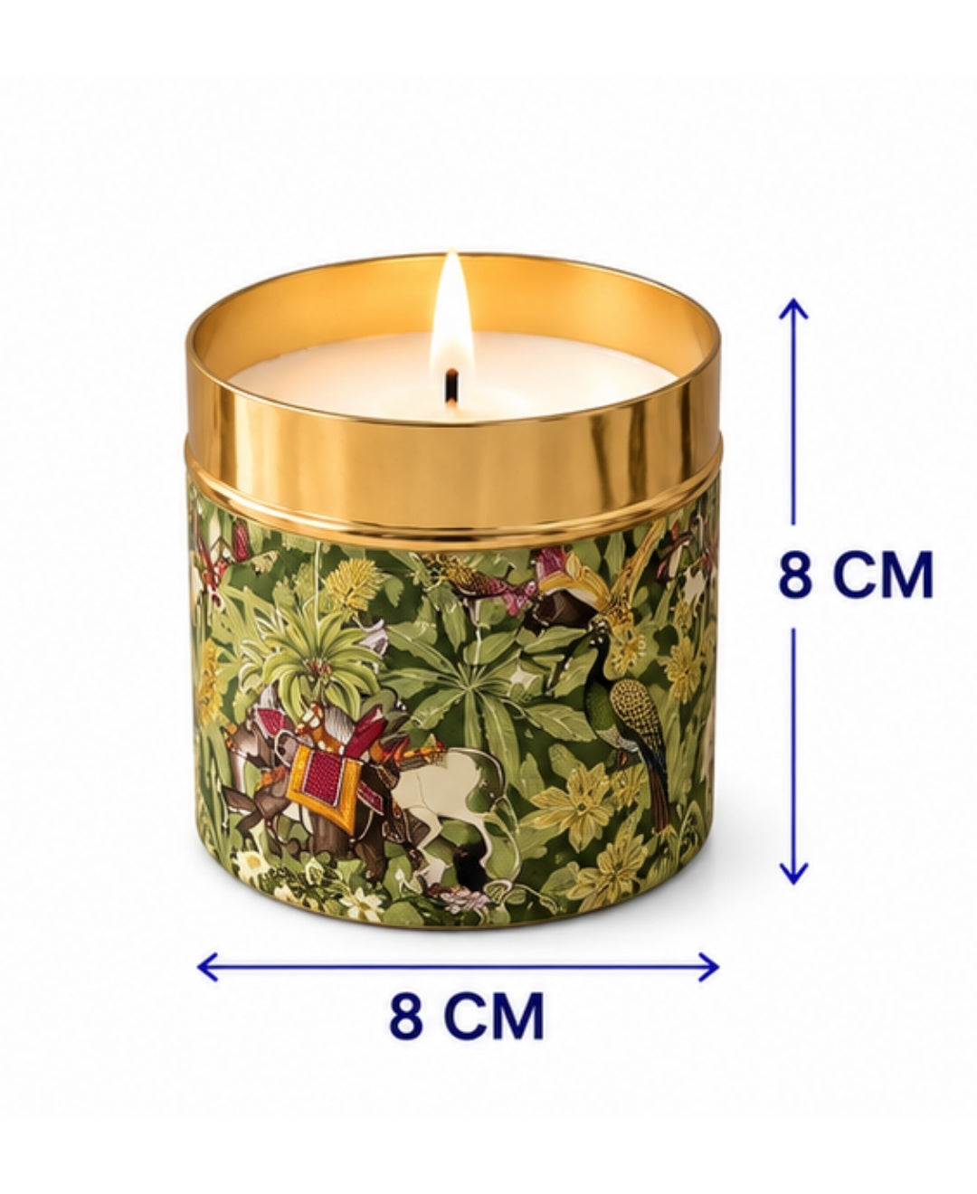 Royal Jungle Safari Lidded Tin Premium Gift Candle – Set of 2