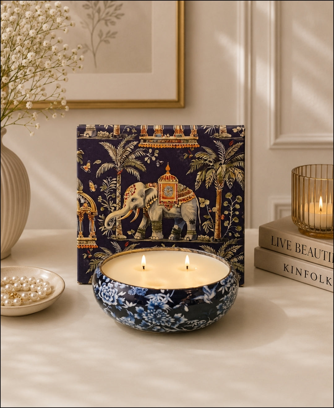 Imperial Midnight Blossom 2-Wick Bowl Premium Gift Candle