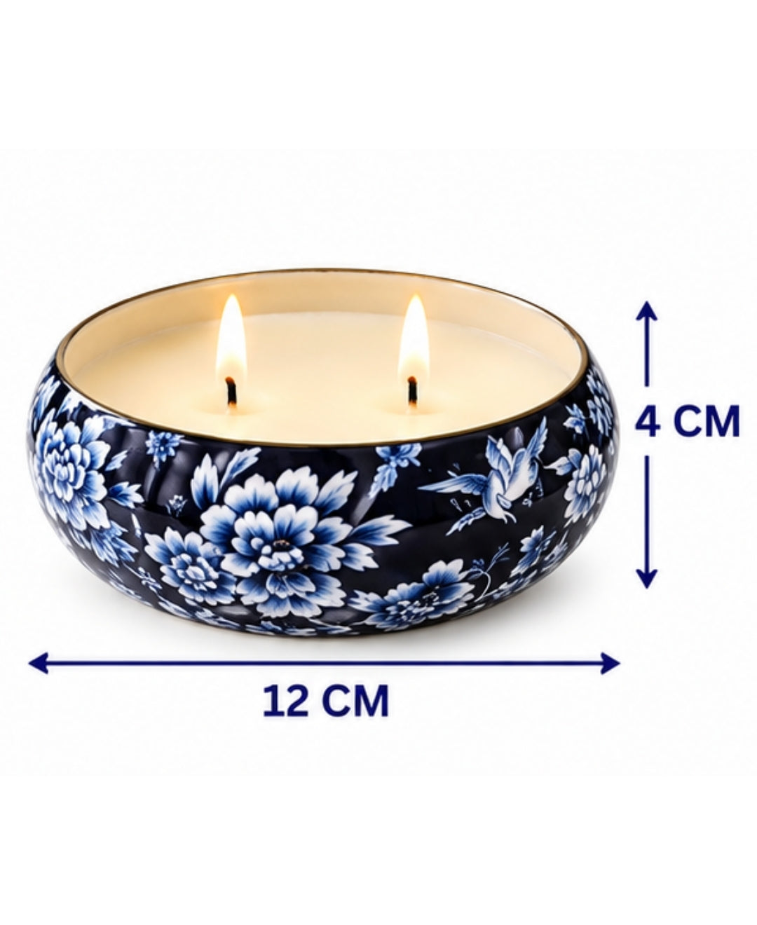 Imperial Midnight Blossom 2-Wick Bowl Premium Gift Candle