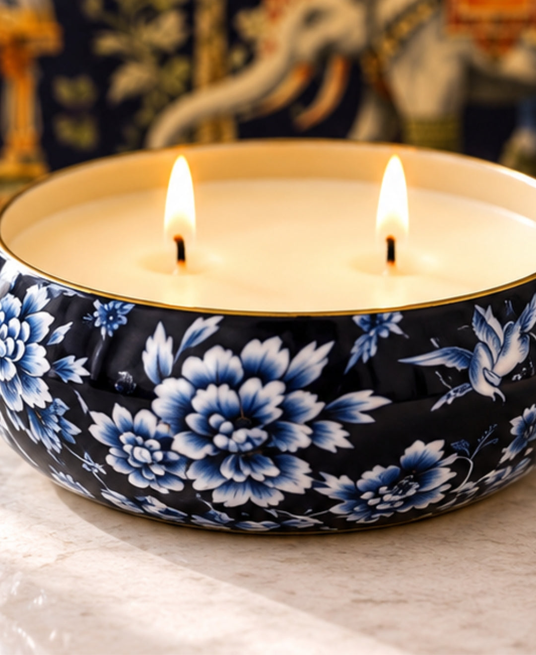 Imperial Midnight Blossom 2-Wick Bowl Premium Gift Candle