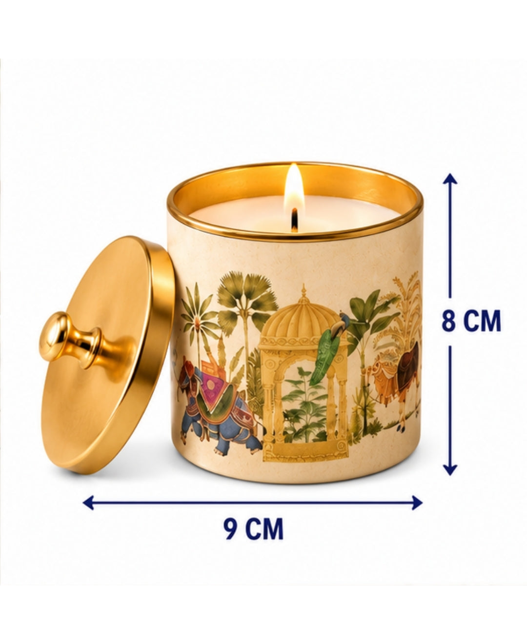 Indian Heritage Pattern Premium Gift Candle Set