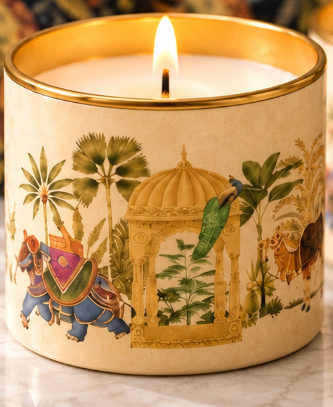 Indian Heritage Pattern Premium Gift Candle Set
