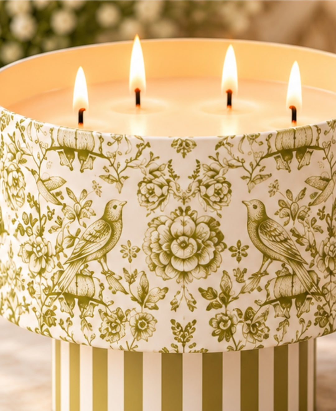 Imperial Sage Garden Multi Wick Pedestal Premium Gift Candle