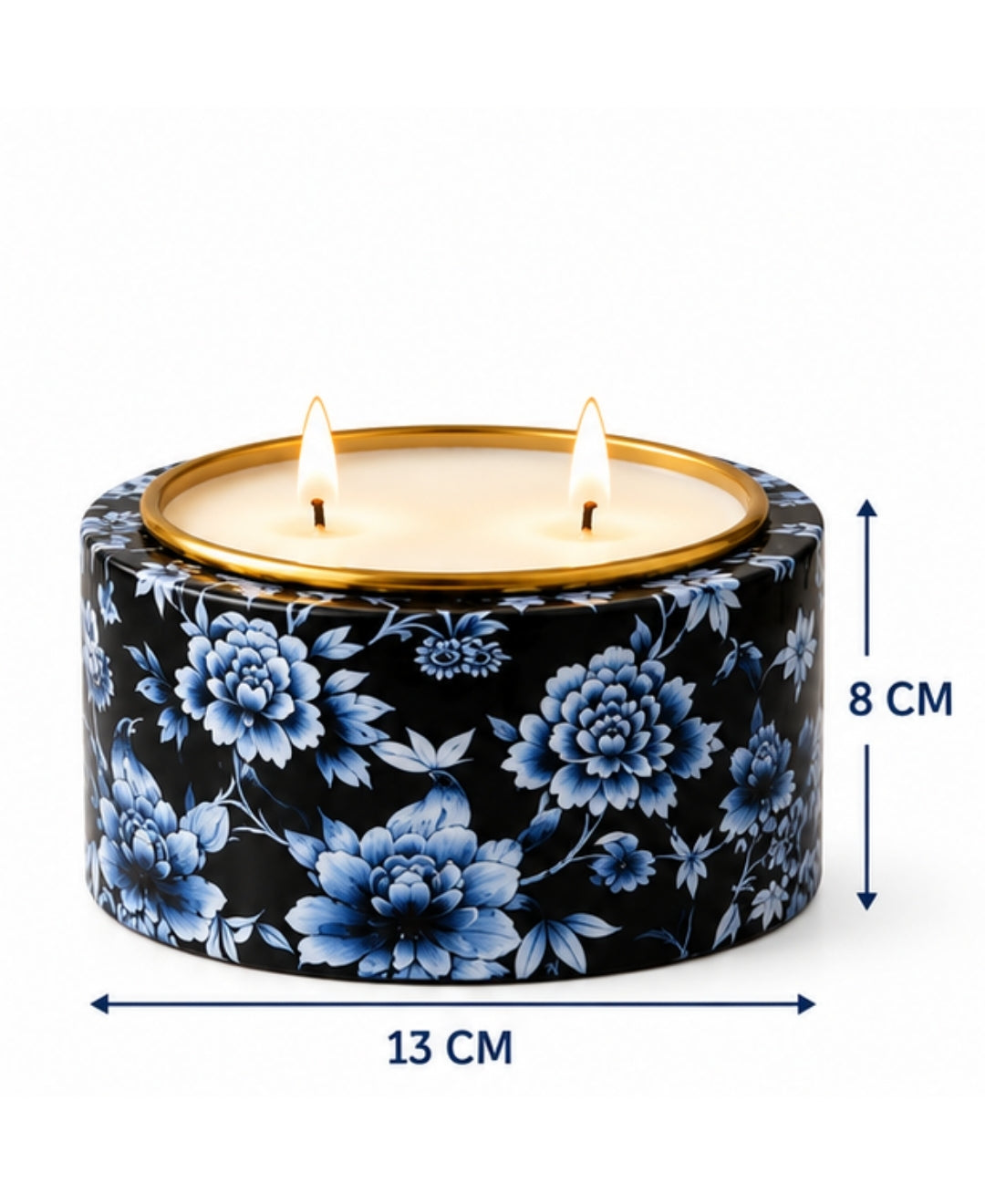 Imperial Midnight Blossom 2-Wick Drum Premium Gift Candle