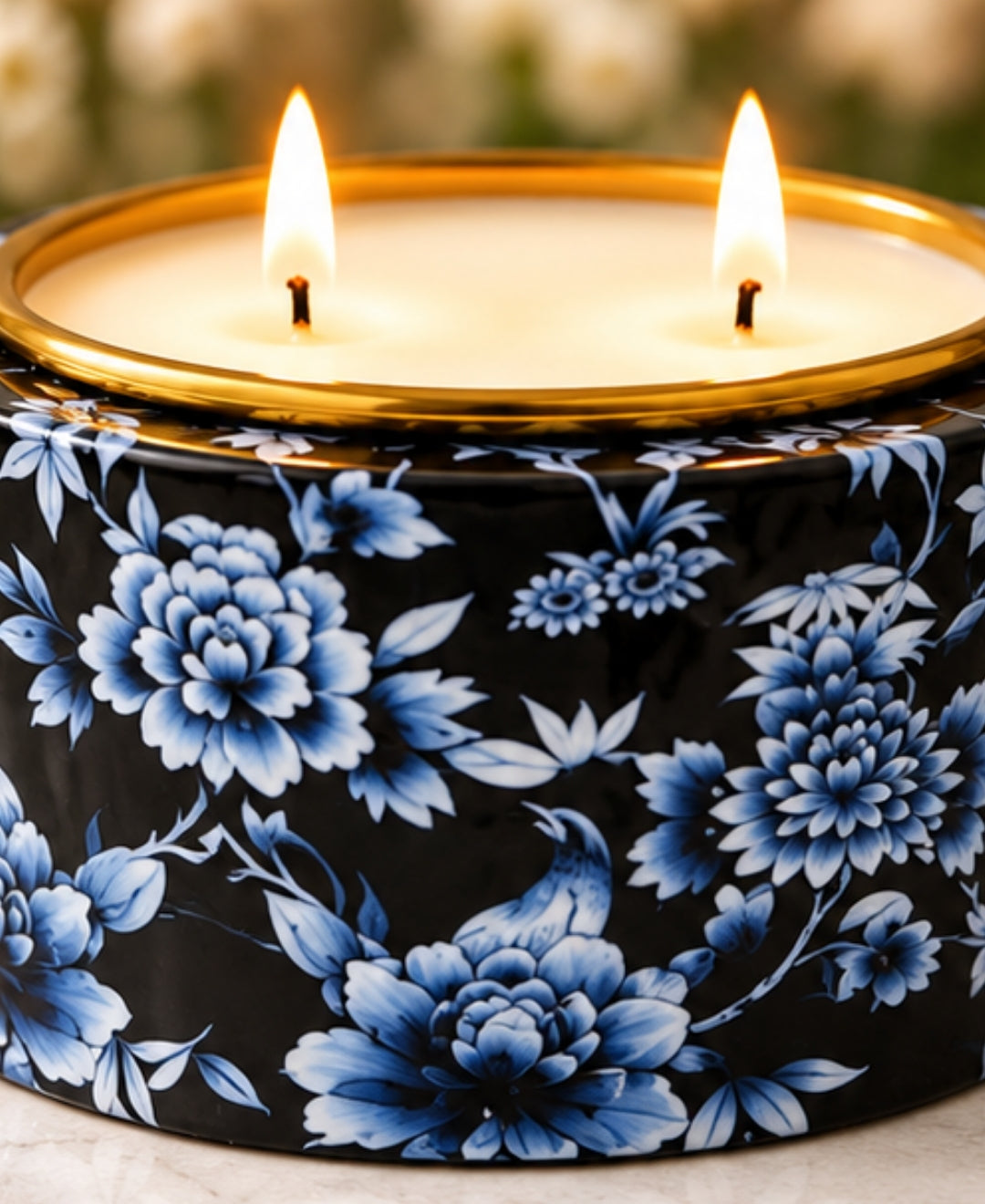 Imperial Midnight Blossom 2-Wick Drum Premium Gift Candle